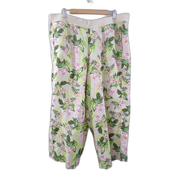 J. Jill Love Linen Orchid Spring Print Pant - XL - Picture 2 of 6